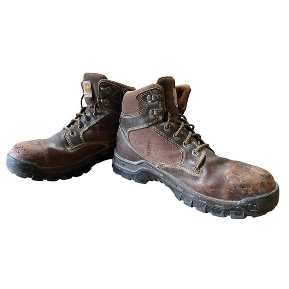 Carhartt Lace up Work Boots Steel Toe‎ Oil Resistant Flex Lite Grip Mens 9 main image 4